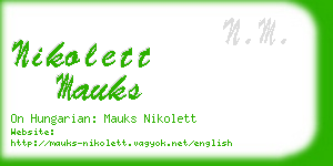 nikolett mauks business card